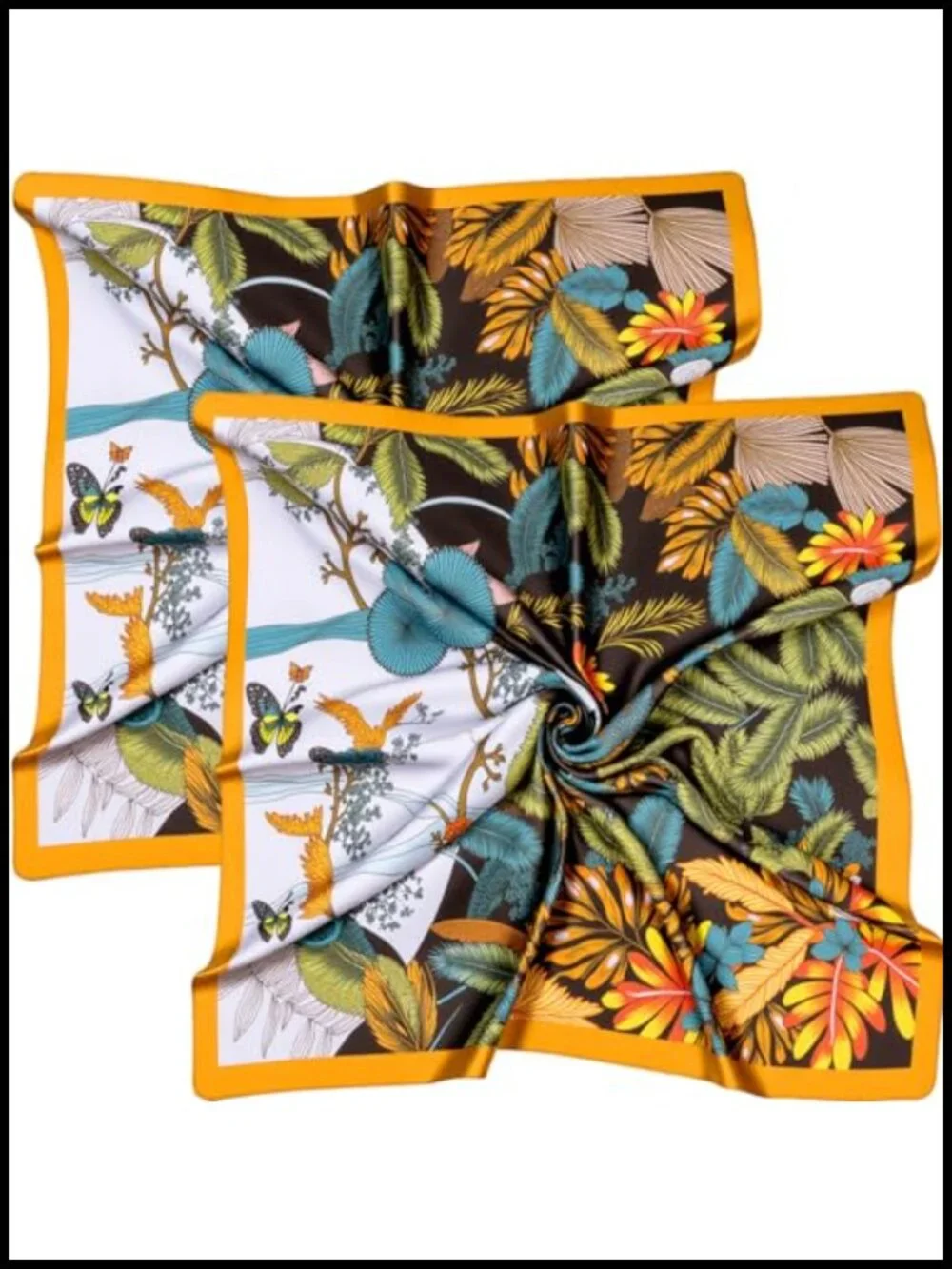 2 Pack 35 Inch Silky Head Scarf Satin Bandana for Sleeping Hair Wrapping